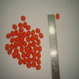 Acrylic Oval Beads - Orange