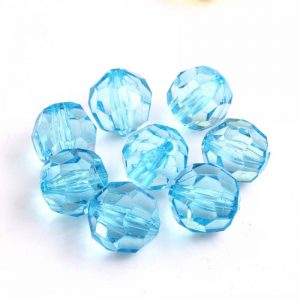 Transparent Acrylic Beads - Sky Blue