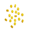 Acrylic Flower Beads - Yellow