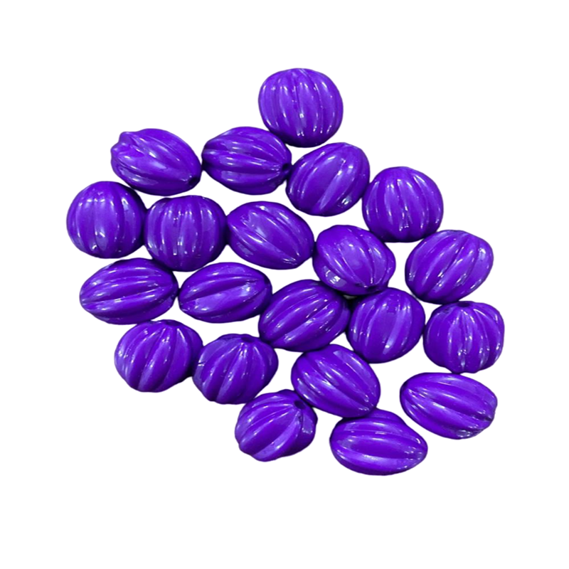 Acrylic Oval Beads - Purple