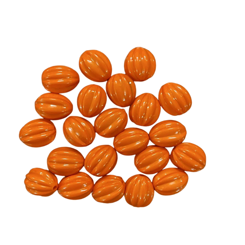 Acrylic Oval Beads - Orange