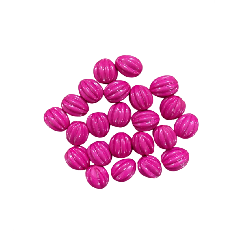 Acrylic Oval Beads - Pink