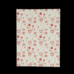 Red Flower Print Pattern Paper
