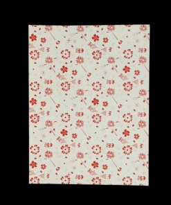 Red Flower Print Pattern Paper