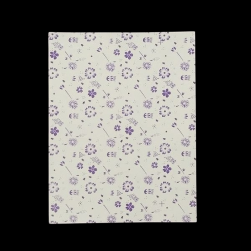 Purple Flower Print Pattern Paper