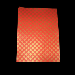Gold Polka Dot On Red Pattern Paper