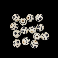 Painted Black & White Beads