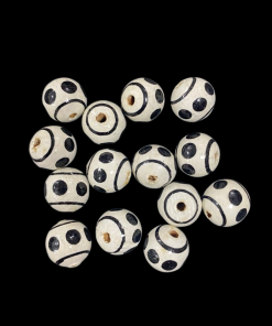 Painted Black & White Beads