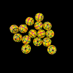 Painted Yellow Beads