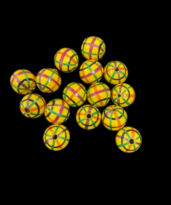 Painted Yellow Beads