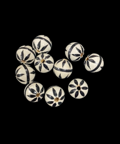 Painted Black & White Beads