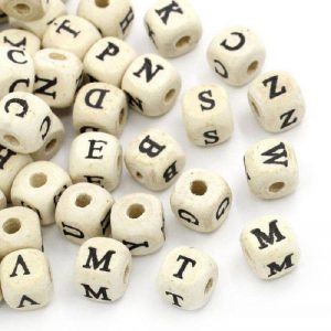 Plain Alphabet Beads