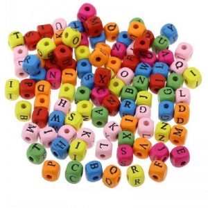 Mixed Colour Alphabet Beads