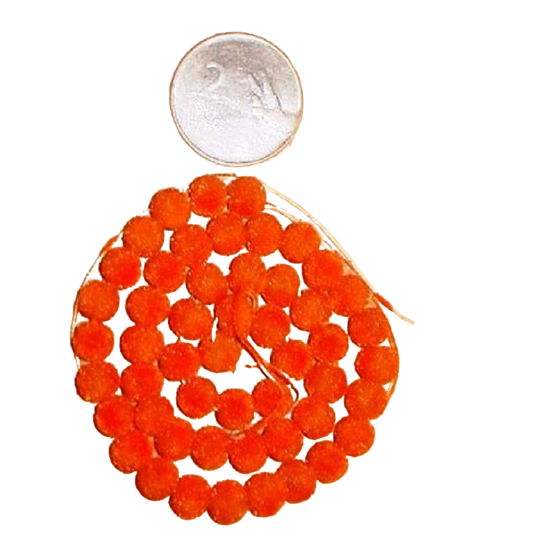 Velvet  Beads - Orange