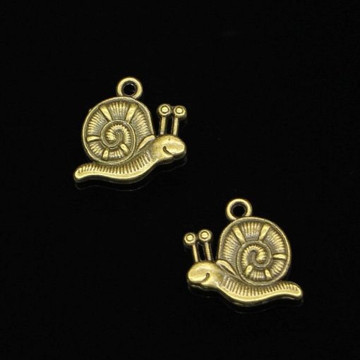Antique Bronze Snail Charm