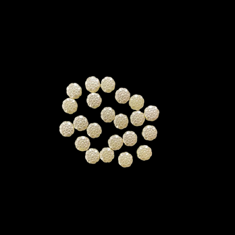 Flower Pattern Faux Pearl Discs Beads