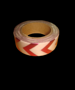 Shiny Tape Dark Pink & White Arrow Mark