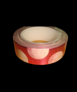 Shiny Tape Dark Pink With White Polka Dot