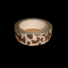 Glitter Tape Silver With Black Leopard Print