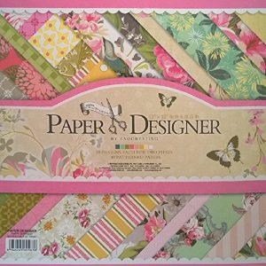 Eno Greeting Pink & Yellow Stripes, Dots etc Design Paper Pack