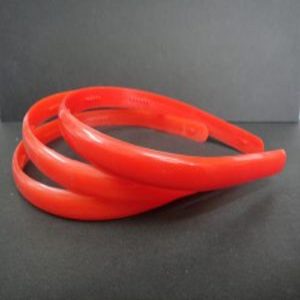 Plastic Plain Headbands Red Colour