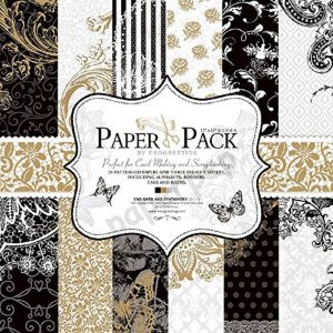 Eno Greeting Gold & Black Pattern Design Paper Pack