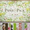 Eno Greeting Pink & Yellow Roses With Greenish Background Design Paper Pack