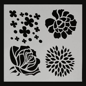 Four Types Flower Stencils
