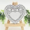 Silver Heart Shape Paper Doilies
