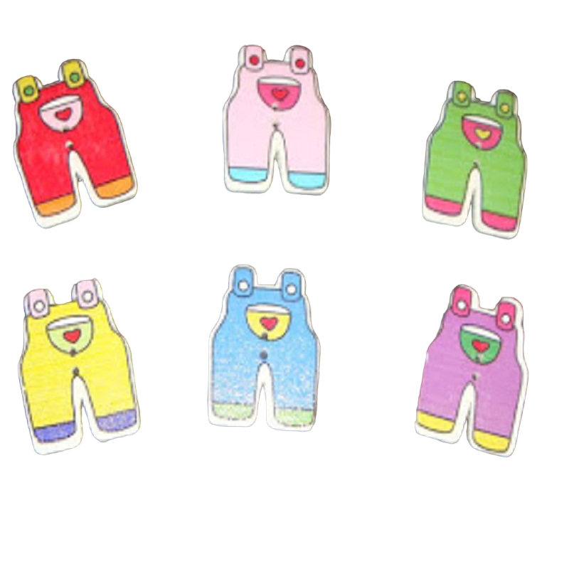 Dungarees Pattern Button