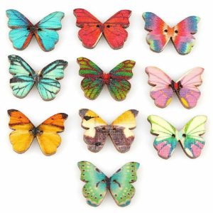 Mixed Butterfly Button