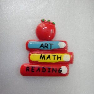 Art, Math & Reading Resin Embellishment