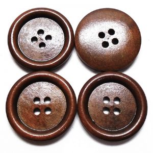 Round Coffee Colour 4 Holes Button