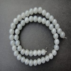 Round Grey Glass Beads