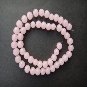 Round Baby Pink Glass Beads