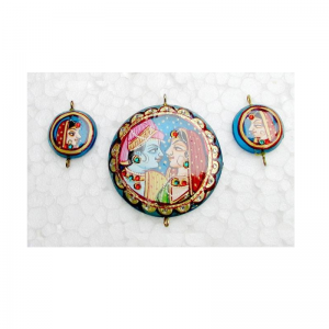 Round Tanjore Art Pendant