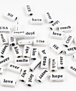 Alternative view of Mixed Acrylic Sentimental Tiles Beads