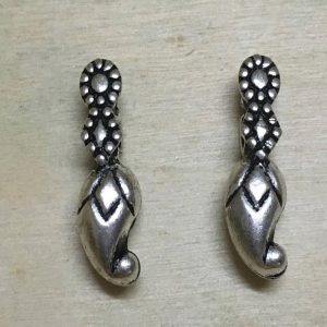 German Silver Mango Double Hole Spacer Bead