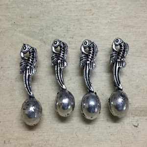 German Silver Peacock Double Hole Spacer Bead