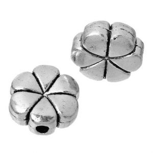 Antique Silver Flower Beads