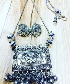Alternative view of Dance Motif Pendant With Jhumkas