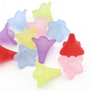 Frosted Lily Flower Beads