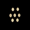 Ivory Colour Flat Round Acrylic Beads With Gold Pattern
