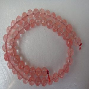 Transparent Pink Agate Beads