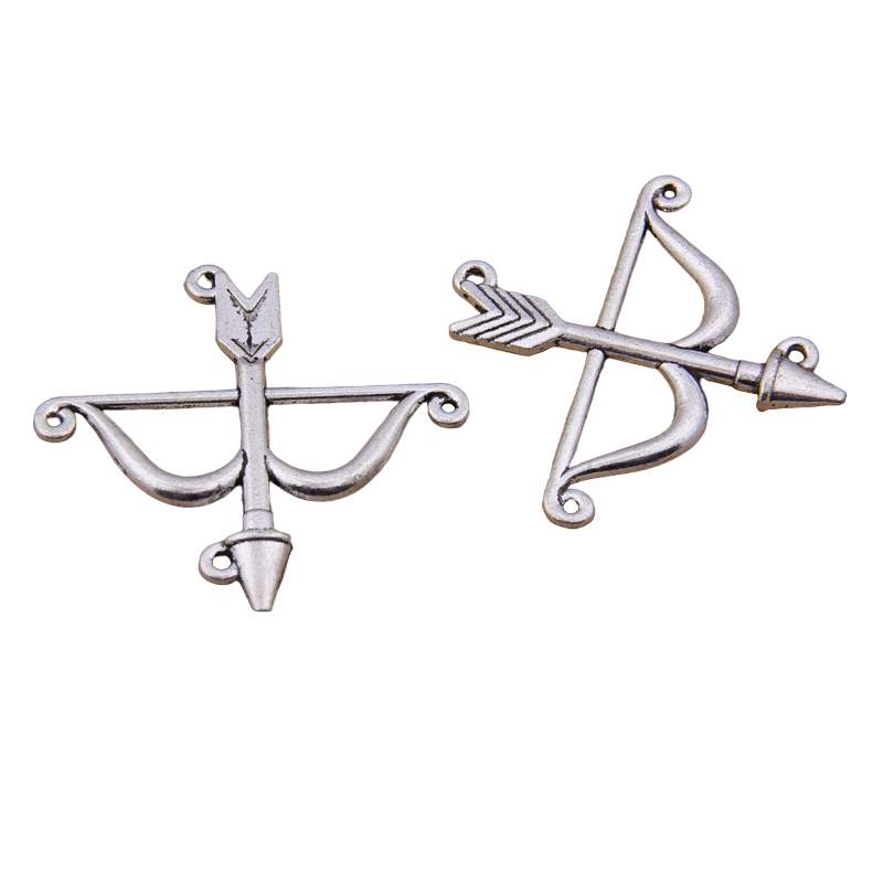 Silver Bow And Arrow Charms
