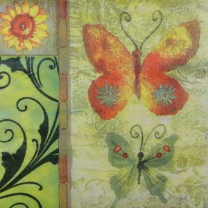 Colourful Butterfly Decoupage Napkin