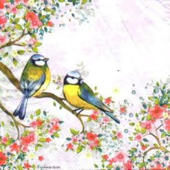 Yellow Birds Decoupage Napkin