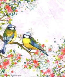 Yellow Birds Decoupage Napkin