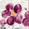 Purple Flowers Decoupage Napkin