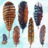 Feathers Decoupage Napkin